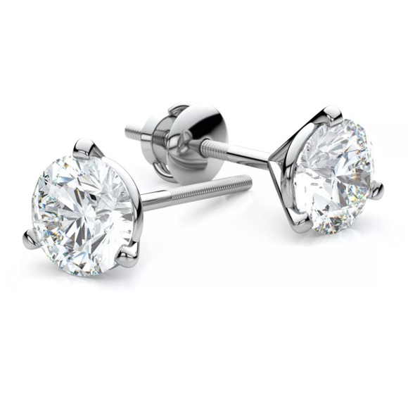 SALE🎉4CT Simulated Diamond 14K Gold Martini StudS - Picture 1 of 4